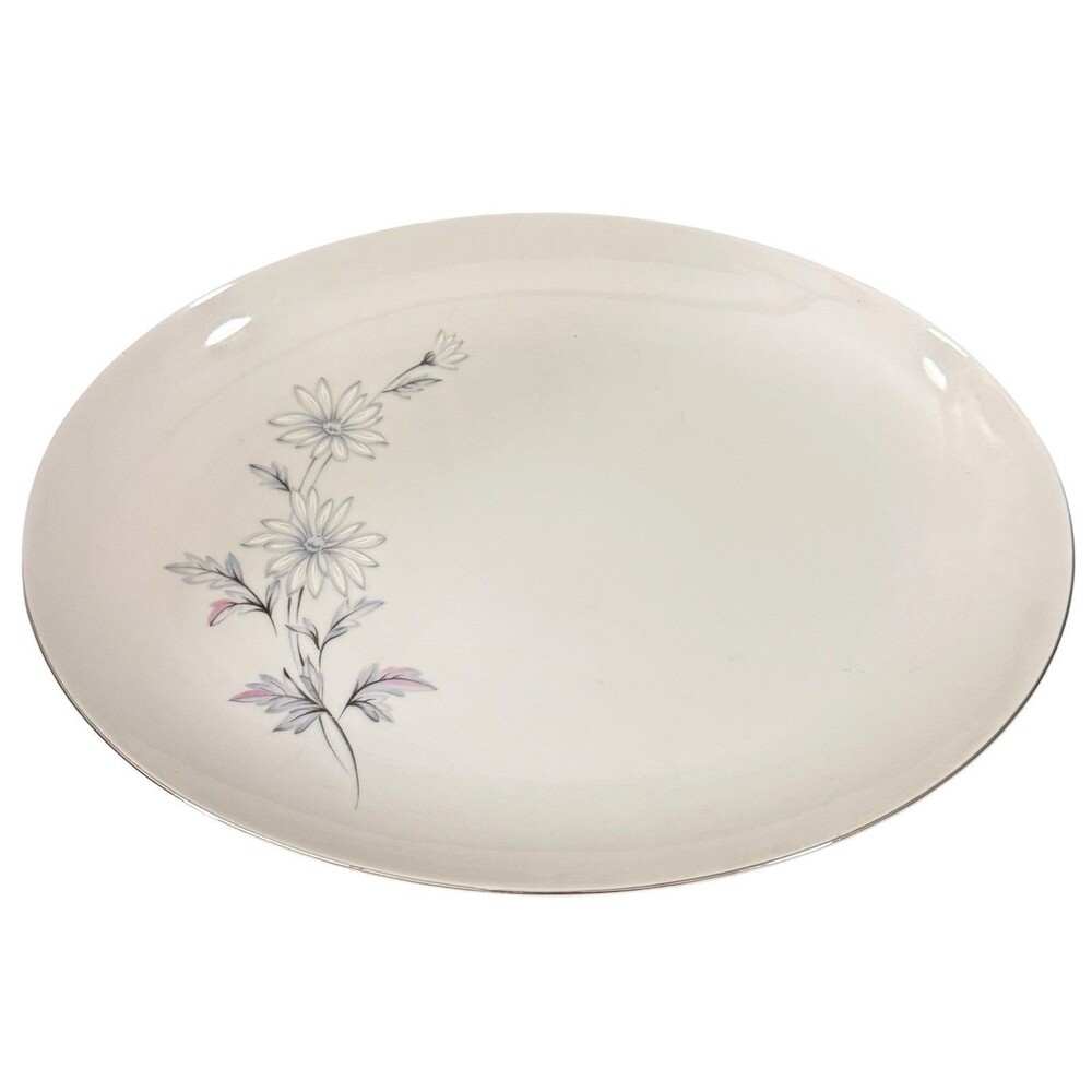 Vintage Crown Royal Jewel Forever Daisy 14" Oval Platter Fine China Japan 1970s